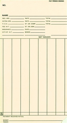 FORM 700091 Time Cards