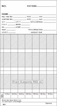 FORM 8001 Time Cards
