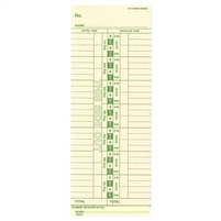 1000 Side-Feed Weekly 1-7 Time Cards FORM 800292