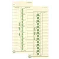 1000  Side-Feed Two Week 1-7 Time Cards FORM 800292-2