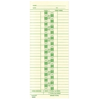 1000  Side-Feed Two Week 1-7 Time Cards FORM 800352