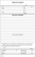 1000 Vehicle Repair Orders,  7 Out/Ins FORM 800692