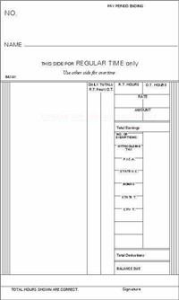 FORM 84141 Time Cards
