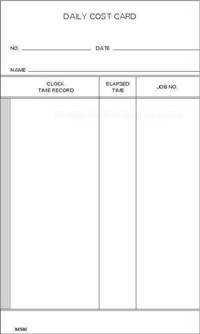 FORM 84540 Time Cards