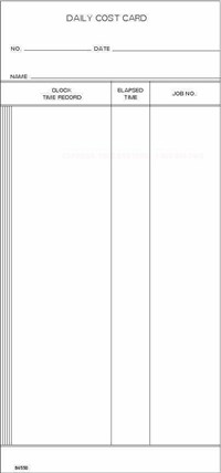 FORM 84550 Time Cards