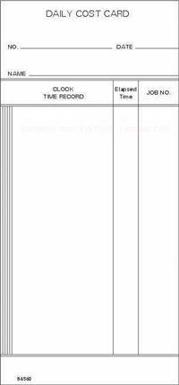 FORM 84560 Time Cards