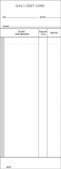 FORM 84570 Time Cards