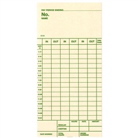 50 Monthly Punch Card Attendance Cards Double Sided – The Display