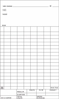 FORM 86140 Time Cards