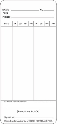 FORM 9-371-030B Time Cards