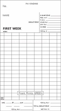 FORM 95506 Time Cards