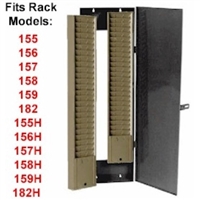 Time Card Rack  Model 155 3-1/2"W x 4-1/4" D GRAY 25 Pockets 