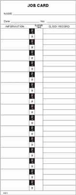 1000 Job Cards, 15 Out/Ins- 800-858-7462