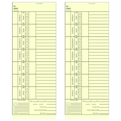 FORM AMA5200-2 Time Cards