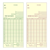 1000 Time Cards, 3-3/8", Monthly, 6 mm FORM AMA5503BX