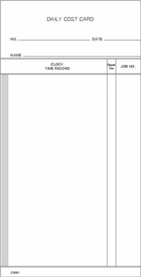 FORM C3001 Time Cards