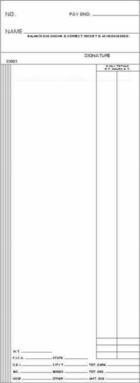 FORM C3003 Time Cards