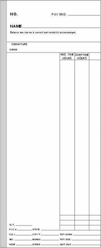 FORM C8500-2 Time Cards