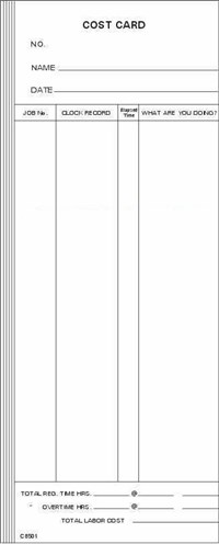 FORM C8501 Time Cards