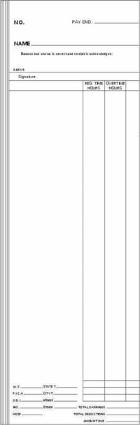 FORM C8529 Time Cards