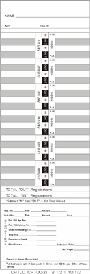 FORM CH100-2 Time Cards