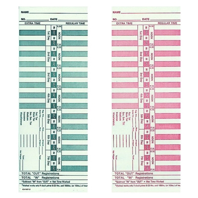 FORM CH107-2 Time Cards