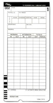 1000 Time Cards for the ICON CT-900, Form CTR-TC