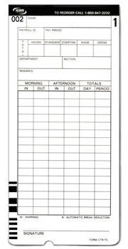 CTR-TC time cards