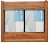 2 Pocket Glove Box Oak - Rectangle