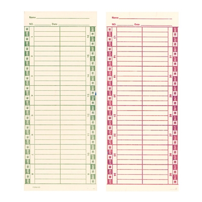 FORM FORM-E3 Time Cards