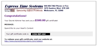 Gift Certificate