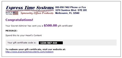 Gift Certificate