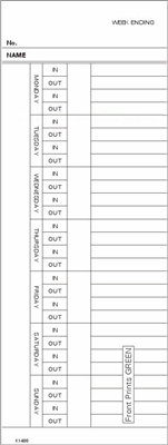 FORM K1400-2 Time Cards