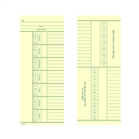 1000 Side-Feed Weekly Mo-Su Time Cards FORM K1415