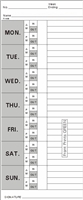 1000 Weekly M-S Side-Feed TIME CARDS FORM K1430