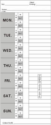 FORM K1430 Time Cards