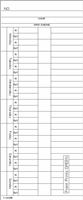 1000 Side-Feed Weekly Mo-Su Time Cards FORM K143480