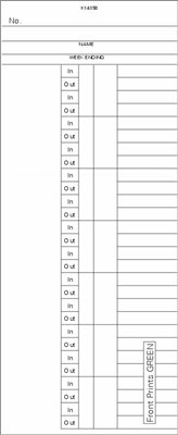 FORM K14350 Time Cards