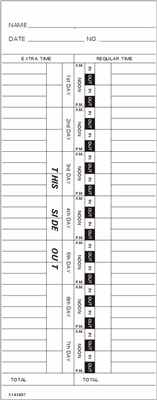 FORM K143697 Time Cards