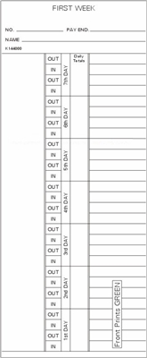 FORM K144000 Time Cards