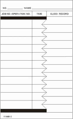 FORM K144012 Time Cards