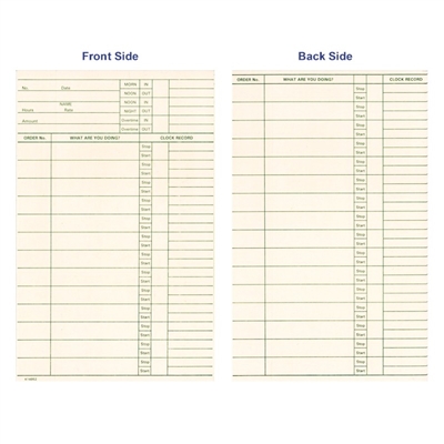 FORM K14952 Time Cards