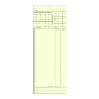 1000 Time Card Consecutive 3.375 x 9.00 FORM LA8500