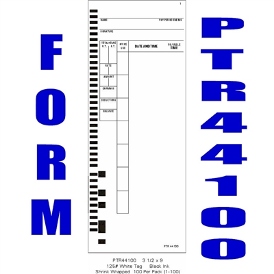FORM PTR44100 Time Cards