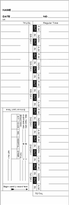 FORM U6 Time Cards