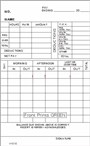 1000 Time Cards, 3-3/8", 7 day, 7mm FORM V1212